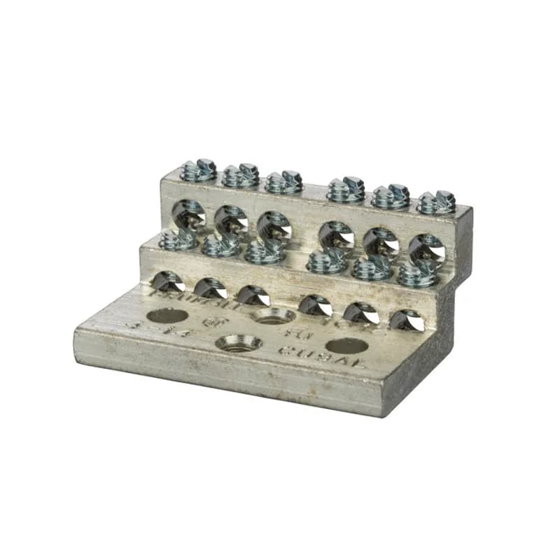 225A Stacked Neutral Bar, 4-14 AWG 12 Circuits