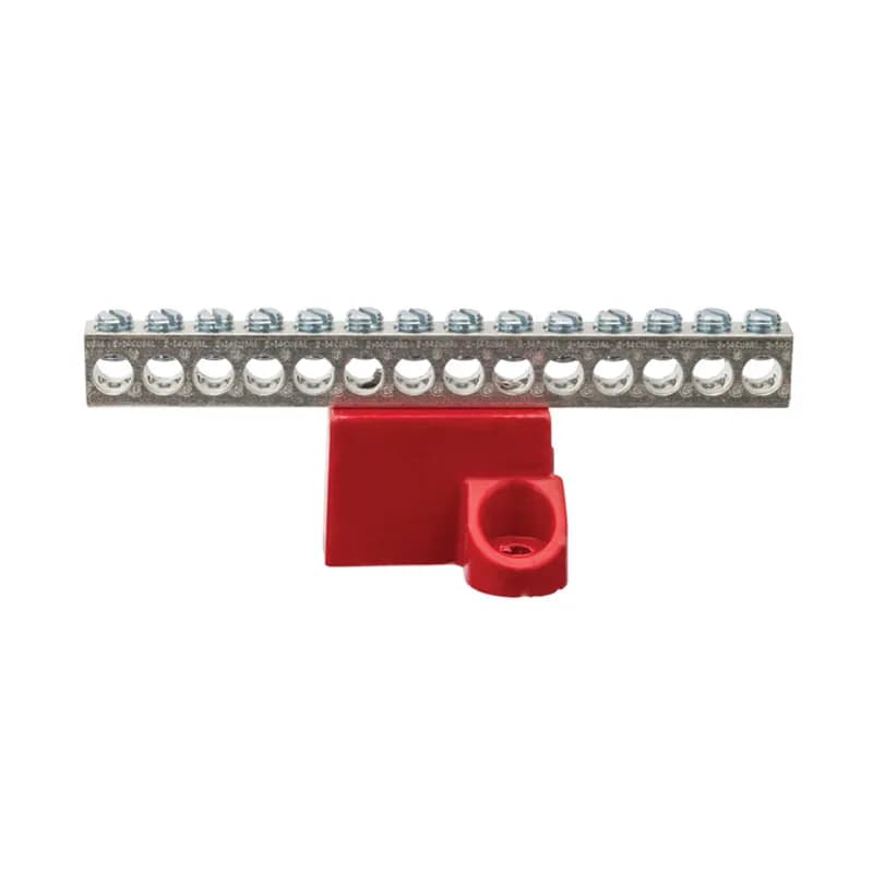 The NSI GBA2-14 Aluminum Isolated Ground Bar mounts onto most surfaces using the high-strength glass-filler polyester base, then fits up to 14 copper or aluminum cables in the 2 to 14 AWG size range. The high-strength aluminum alloy 6061-T6 body is dual-rated for use with copper and aluminum and forms reliable connections using the simple tightening screw lug design. Stock products you can rely on—stock NSI.