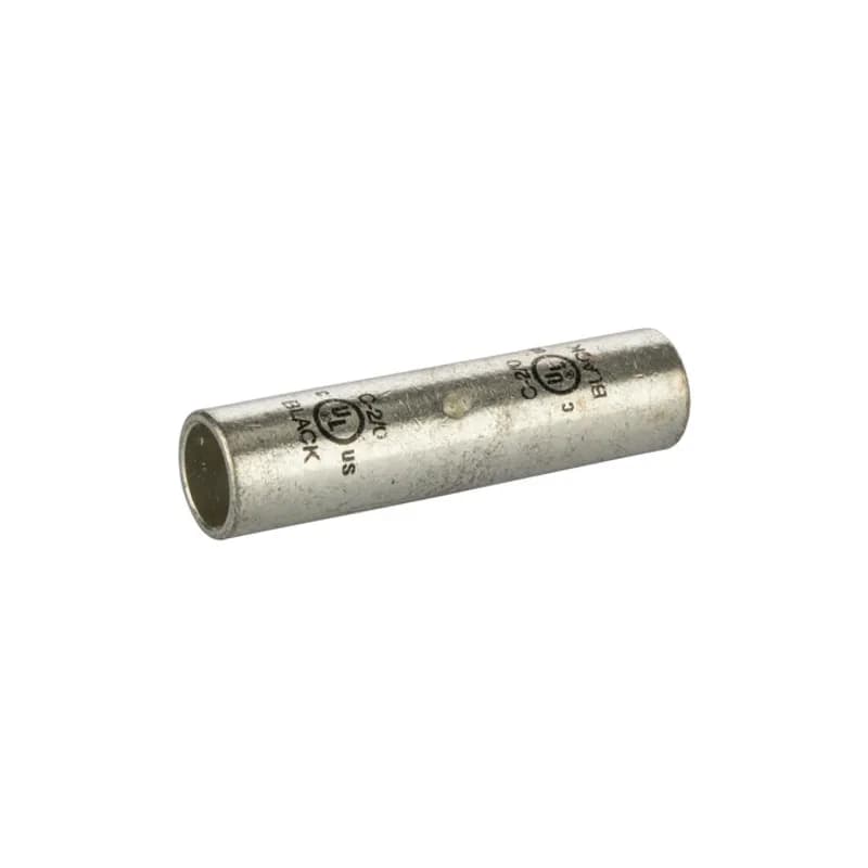 Long Barrel TinnedCopperSplice2/0 AWG Long Barrel Tinned CopperSplices is a type of copper compression connector that is produced from high conductivity copper tubing. They are tin-plated to provide corrosion resistance and are marked with die index and color coded for easy reference. Listed for 35KV maximum when properly installed.