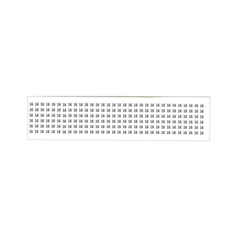 NSI Industries WMC-16 - Wire Marker Cards (#16) vinyl impregnated cloth markers 1.5" long