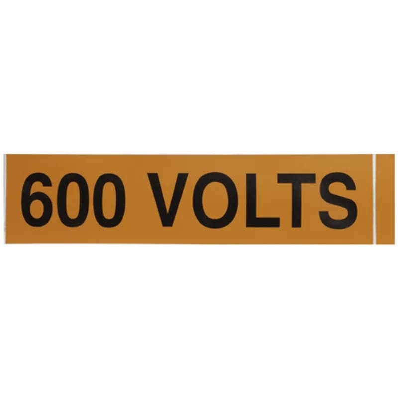 Voltage Markers 600 Volts, 1ea. 9x2.25"