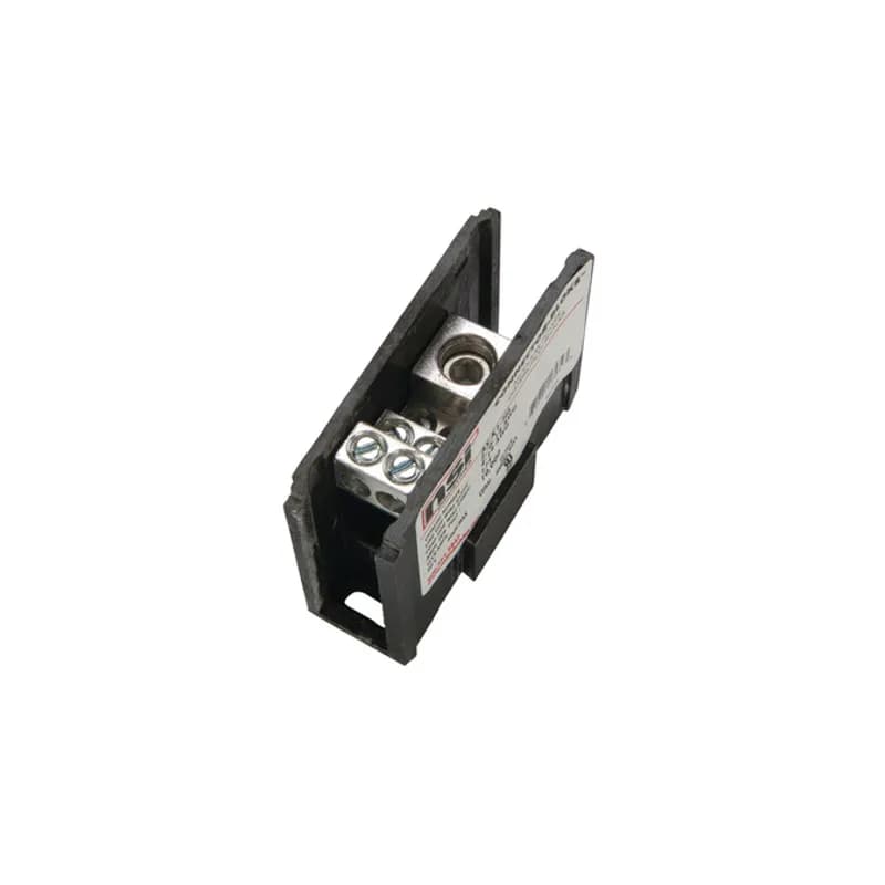 NSI Industries AS-K1-H6 - Power Distribution Block (1) 2/0-14 AWG Primary (6) 4-14 AWG Secondary Power Distribution Blocks are made of high strength, high-conductivity aluminum alloy and are mounted in a high-strength glass-filled polyester base. Each block can stand alone or combine with other blocks to form a multi-block set.