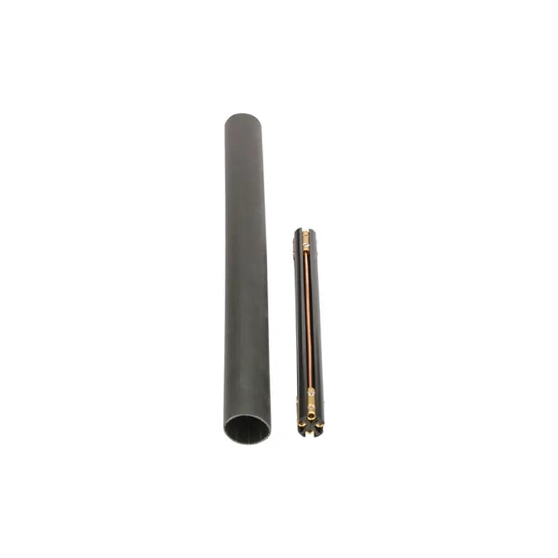 NSI Industries SKUF - Easy-Splice Direct Burial UF Stretcher Kit for 14/3 to 8/3 Eliminates the need for using two connectors and a short piece of cable when repairing damaged UF cable. Includes one 11.5" connector that will accommodate 14/3 without GRD minimum and 8/3 with GRD maximum. Utilizes heavy wall shrink with sealant for a quick and reliable repair. 600 Volt Maximum. 105 degrees C.