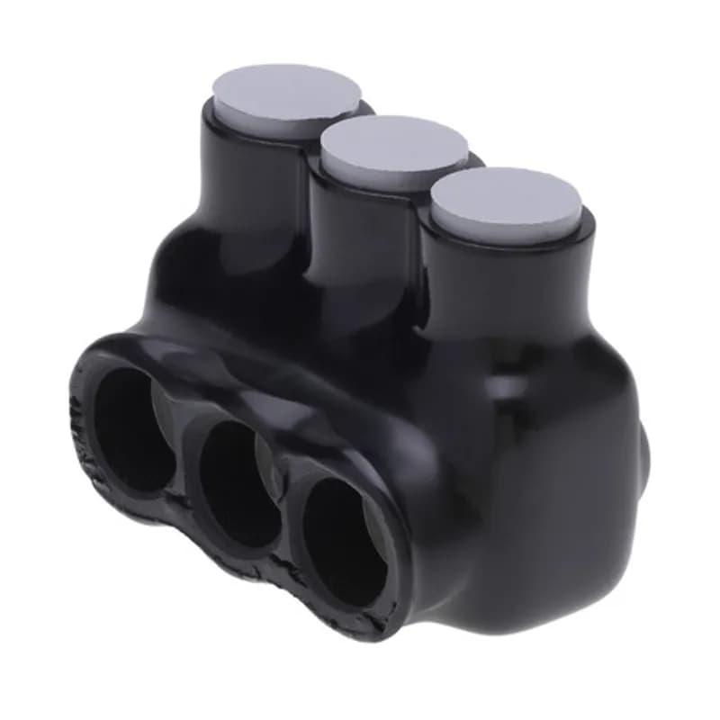 NSI Industries IPLG1-3 - The Polaris IPLG1-3 Grey Multi-Tap Single Side Entry Connector features 3 ports sized for 1 - 10 AWG Class B, C or D wires or 2 - 10 AWG Class K, M or I wires. The body is made from aluminum alloy wrapped in a layer of plastisol insulation. Each port is specially designed for fine-stranded copper wires with a pre-installed tin plated copper ferule that collapses as the screw is tightened to form a strong connection with fine-stranded wires. Removable access plugs cover the hex screws used to tighten the connections. Installs with a hex key and torque wrench, without any tape or additional supplies. Designed for use in a wide range of splicing fine-stranded wire applications, including installation in cable trays, troughs, wire-ways, raceways, ducts and motor junction boxes.