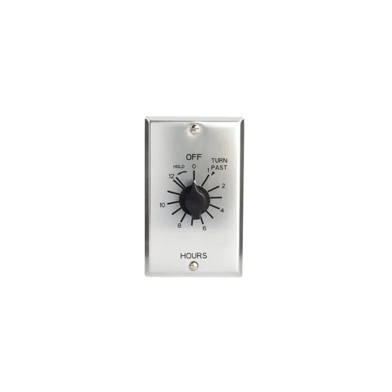 NSI Industries C512HH - The TORK C512HH 12-Hour Spring-Wound In-Wall Twist Timer with a commercial-style metal faceplate is designed to control a variety of indoor appliances, motors and lights. Automate factories, offices or other buildings to save energy and money using the simple twist knob and reliable mechanical timekeeping. Features a HOLD setting to keep power on and fits into a standard electrical box for in-wall mounting. Designed for SPDT switch type on indoor loads such as ventilation fans, lighting, HVAC systems, motors, pumps or air compressors.