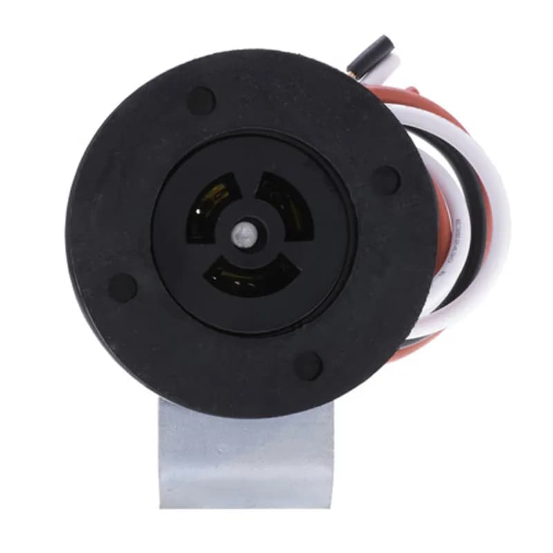 NSI Industries 2224 - TurnLock Receptacle with Bracket, 120-480V, 15A Max, 12" Leads, 14 Ga Wire