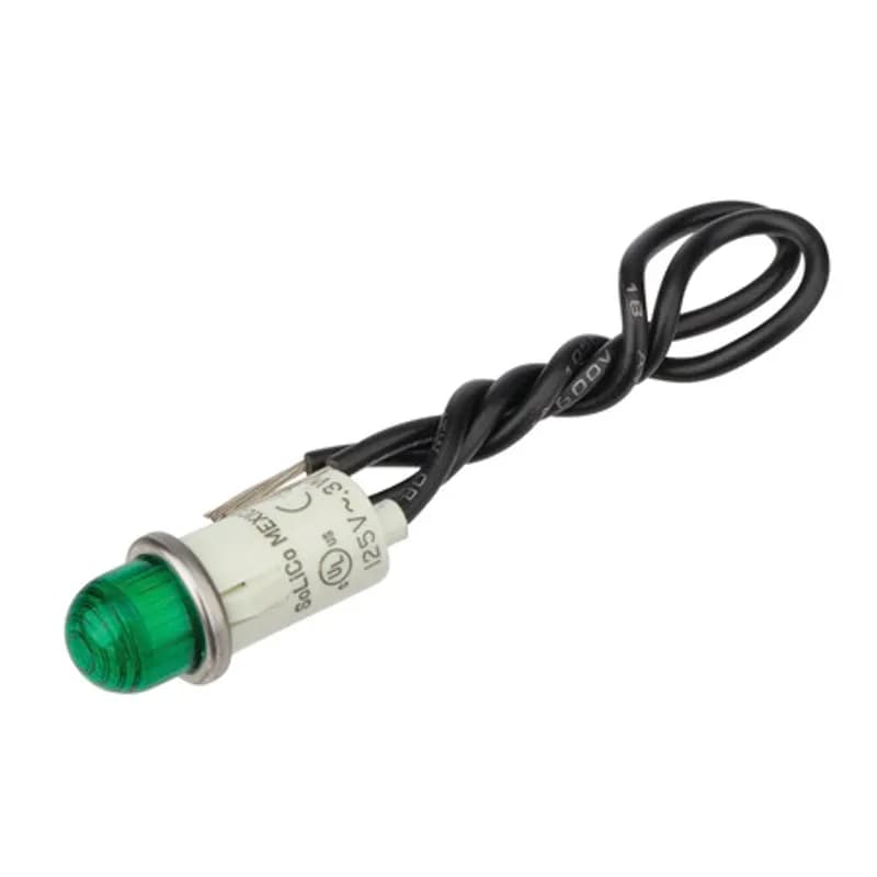 NSI Industries 79911LW - Green Polycarbonate 105-125 VAC Indicator Light (Neon BULb)