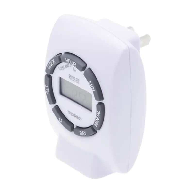 NSI Industries 460E - The TORK 460E 7-Day Easy-Set digital plug-in lighting and appliance timer features a polarized outlet, 1-minute accuracy and a battery backup. Automate your home or office using multiple On/Off cycles and program a unique schedule for each day. Designed for applications including holiday lights, small appliances, lamps, radios, televisions and more.