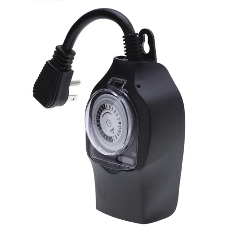 NSI Industries 602B - The TORK 602b 24-hour mechanical plug-in lighting and appliance timer features 2 grounded outlets and a 6 ½ inch cord. Automate your home or office in a looping daily schedule using the simple timer buttons to schedule on/off times in 30-minute increments. Designed for applications including holiday lights, landscape light, pumps, motors and more.