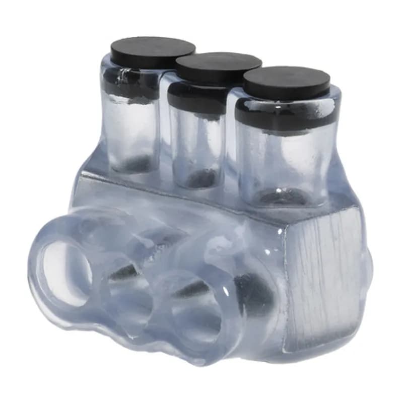 NSI Industries IPL4-3CB - The Polaris IPL4-3CB Multi-Tap Single Side Entry Vision Tap Connector features 3 ports sized for 4 - 14 AWG wires. The clear body allows users to see their conductor placement and is wrapped in a layer of plastisol insulation. Each port is pre-loaded with an oxide inhibitor, with removable access plugs over the hex screws used to tighten the connections. Installs with a hex key and torque wrench, without any tape or additional supplies. Designed for use in a wide range of splicing applications, including installation in cable trays, panel boards, ducts, raceways or troughs.