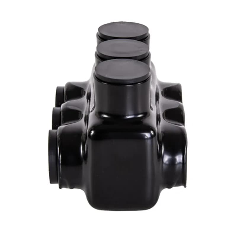 NSI Industries IPLD750-3B - The Polaris IPLD750-3B Multi-Tap Dual-Sided Entry Connector features 3 ports sized for 750 - 250 MCM wires. The body is made from aluminum alloy wrapped in a layer of plastisol insulation. Each dual-sided port is pre-loaded with an oxide inhibitor, with removable access plugs over the hex screws used to tighten the connections. Installs with a hex key and torque wrench, without any tape or additional supplies. Designed for use in a wide range of splicing applications, including installation in cable trays, panel boards, ducts, raceways or troughs.