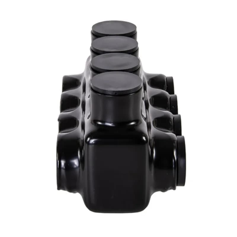NSI Industries IPLD750-4B - The Polaris IPLD750-4B Multi-Tap Dual-Sided Entry Connector features 4 ports sized for 750 - 250 MCM wires. The body is made from aluminum alloy wrapped in a layer of plastisol insulation. Each dual-sided port is pre-loaded with an oxide inhibitor, with removable access plugs over the hex screws used to tighten the connections. Installs with a hex key and torque wrench, without any tape or additional supplies. Designed for use in a wide range of splicing applications, including installation in cable trays, panel boards, ducts, raceways or troughs.