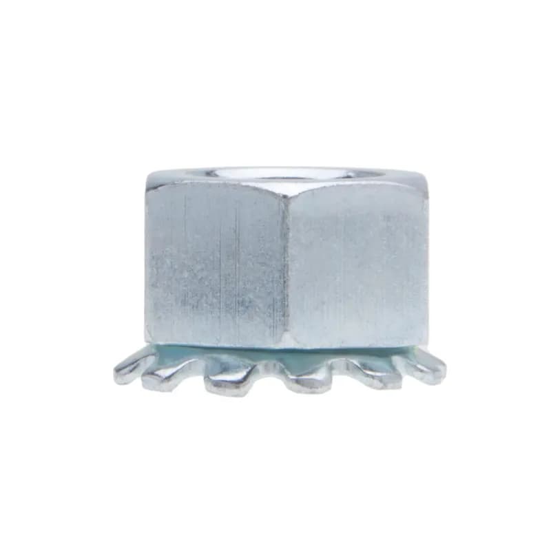Hex Lock Nut, Steel construction, Zinc Chromate finish, #10-32 Size, 100 per pack