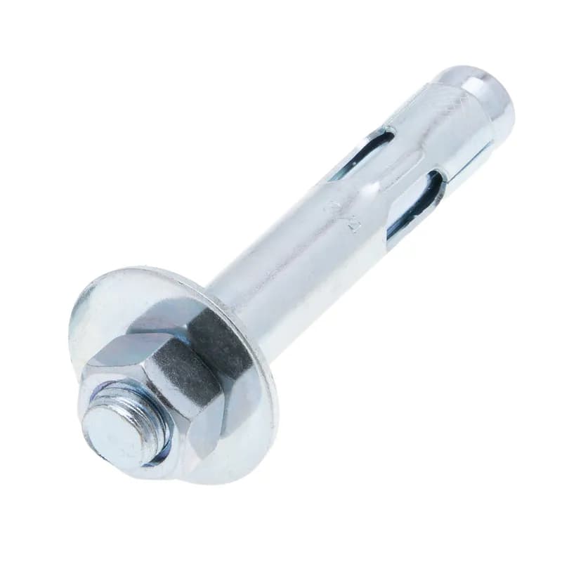 Sleeve Anchor, 5/8 in. diameter, 2-1/4 in. length, 2 in. minimum embedment depth, Hex head, Steel material, Zinc Chromate finish, 25 per pack, 1/2 in. bolt diameter, 1/4 in. hole size