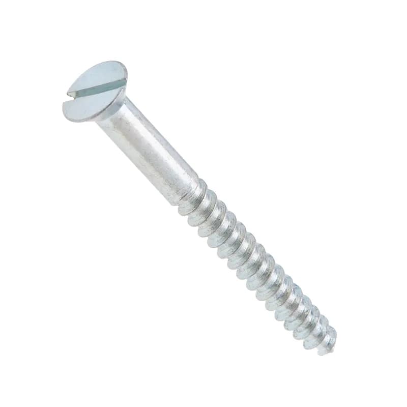 NSI Industries JFW49 - #6 x 1-1/4 Flat Hd Slotted Wood Screw Zinc