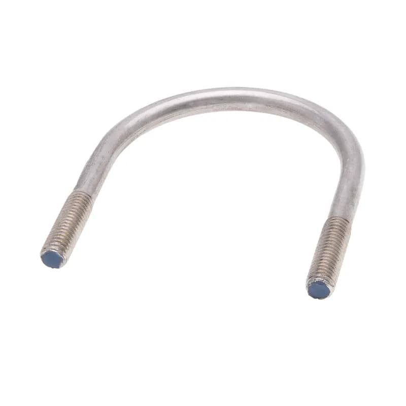 Round Bend U-Bolt, 1/4-20 in. size, Right Hand thread, 2 Hexagon Nuts, Steel, Zinc Plated finish, 3 in. inside length, 1-3/4 in. inside width, 1-3/8 in. thread length