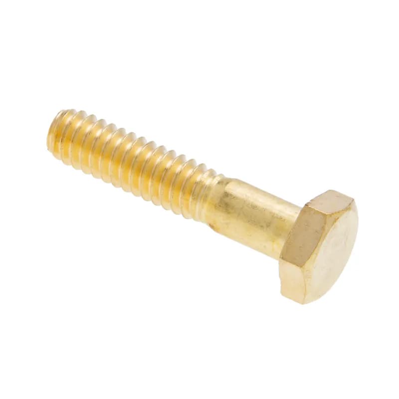 Bolt, 1/2-13 in. size, 2-1/4 in. length, Hex head, Brass, 50 per pack