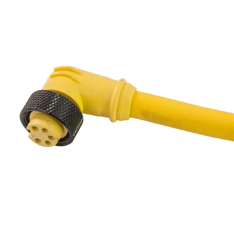 Mini-Link Plug Assembly, PVC, Female 90 deg, 3 pole, 3', 16 AWG