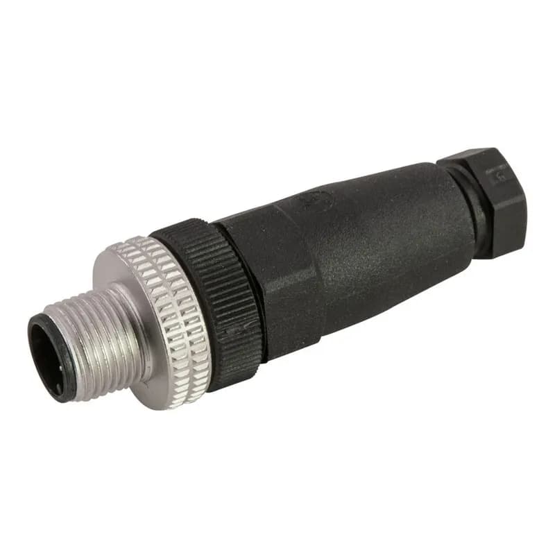 Single Key (M12) Micro-Link Field Attachable Connector, 5 pole, Male, PG7 entry