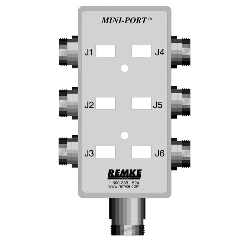 Mini-Link Dist Box, 6 Outlet, connector feed