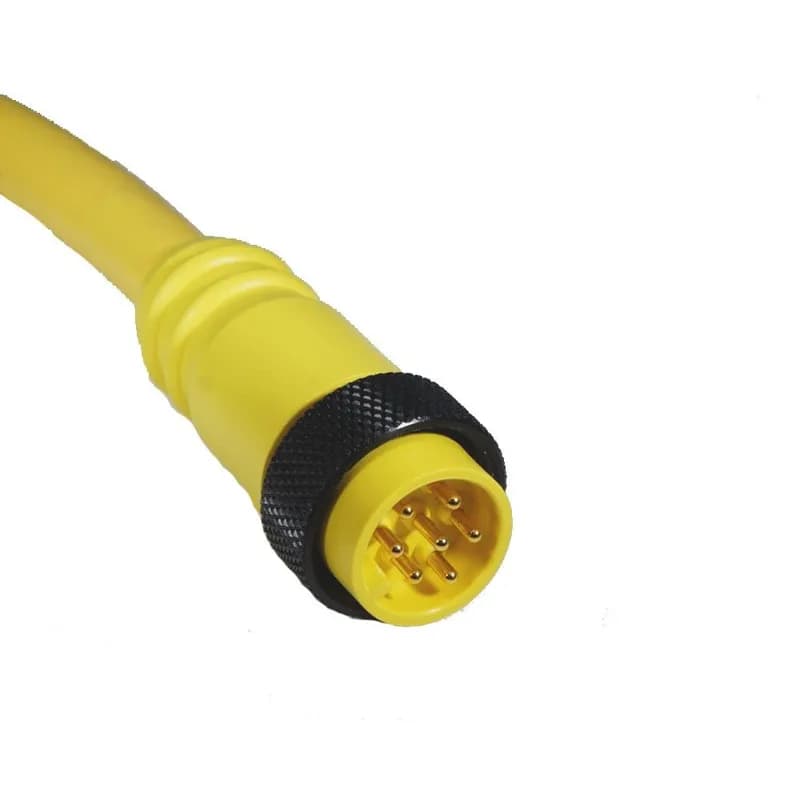 Mini-Link Plug Assembly, PVC, Male, 6B pole, 3', 16 AWG