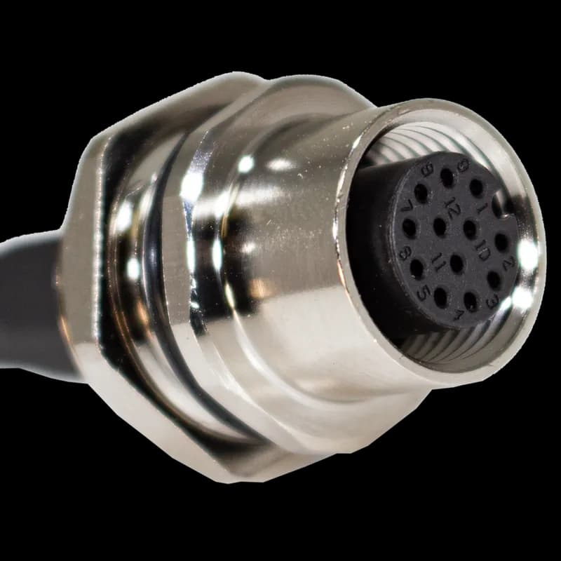 NSI Industries 312AU0016P - Single Key Micro-Link Receptacle, Female, 12 pole, 1.6', M16, 26 AWG