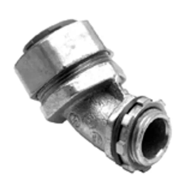 Connector, Liquid Tight, 45 Degree, Size 3/4 Inch