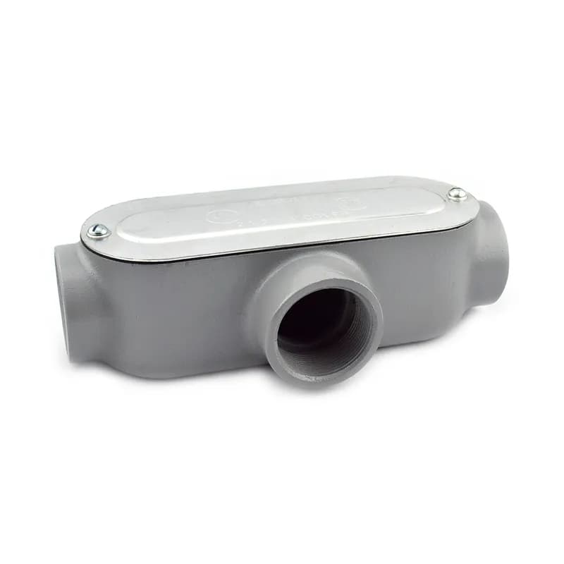 Rigid and IMC Conduit Body, Type T, Aluminum, Cover and Gasket, Size 2-1/2 Inch