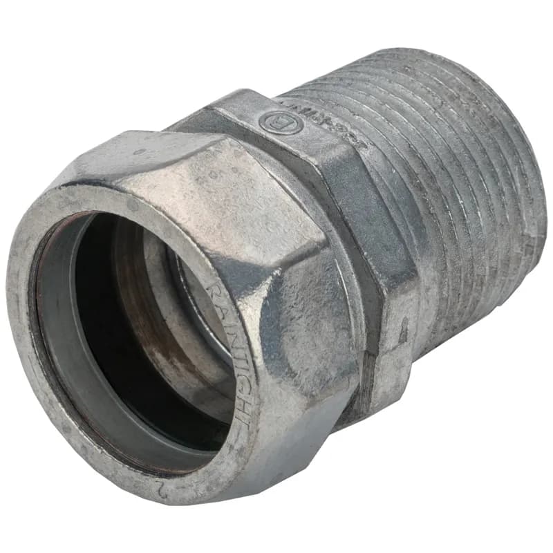 Mighty-Seal Raintight NPT 1" EMT to Threaded Entry Connector