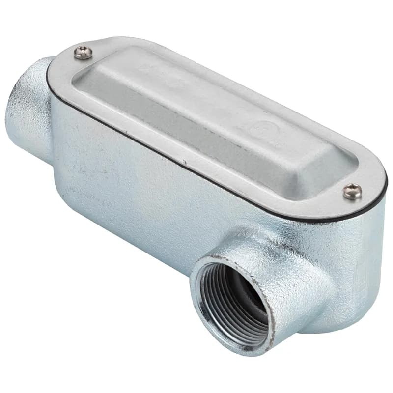 Rigid and IMC Conduit Body, Type LL, Malleable Iron, Cover and Gasket, Size 1/2 Inch