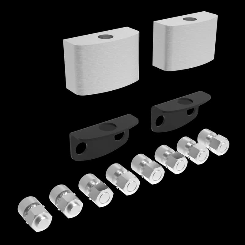 Hinge Kit 170-Degree, fits HD Swing Rack Frames, Light Gray, Steel