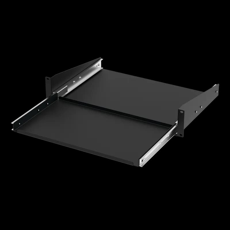 Pull-Out Shelf for Mini Keyboard, 2U, Black, Steel