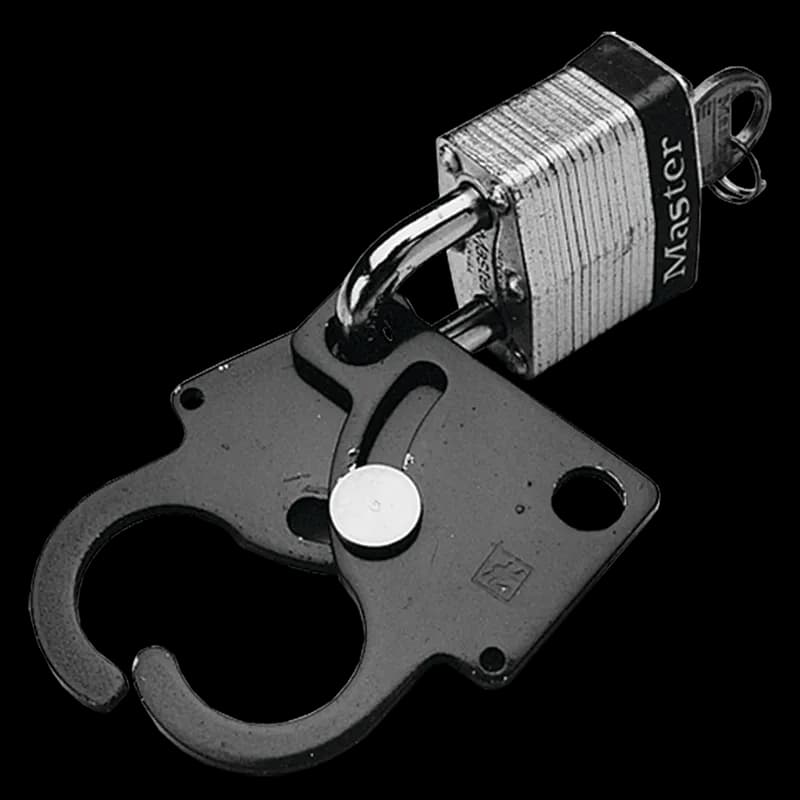 Dual-Access Safety Lockout, without chain, Red, Steel