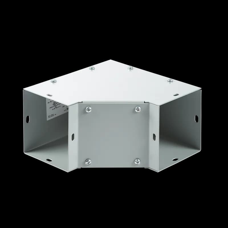 Elbow 90-Degree Lay-in Inside Opening, fits 12.00x12.00, Gray, Steel