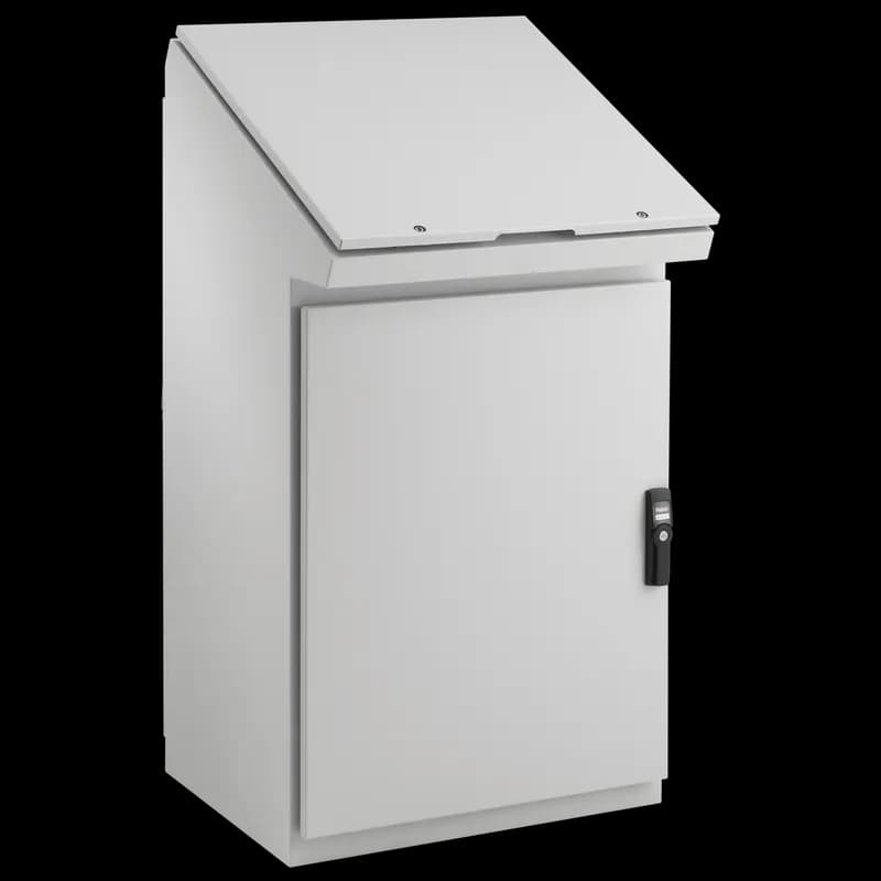 nVent PGLD1285DC - ProLine Gold Series 1-Bay Desk Console Type 12, 1176x808x469, Lt Gray, Steel