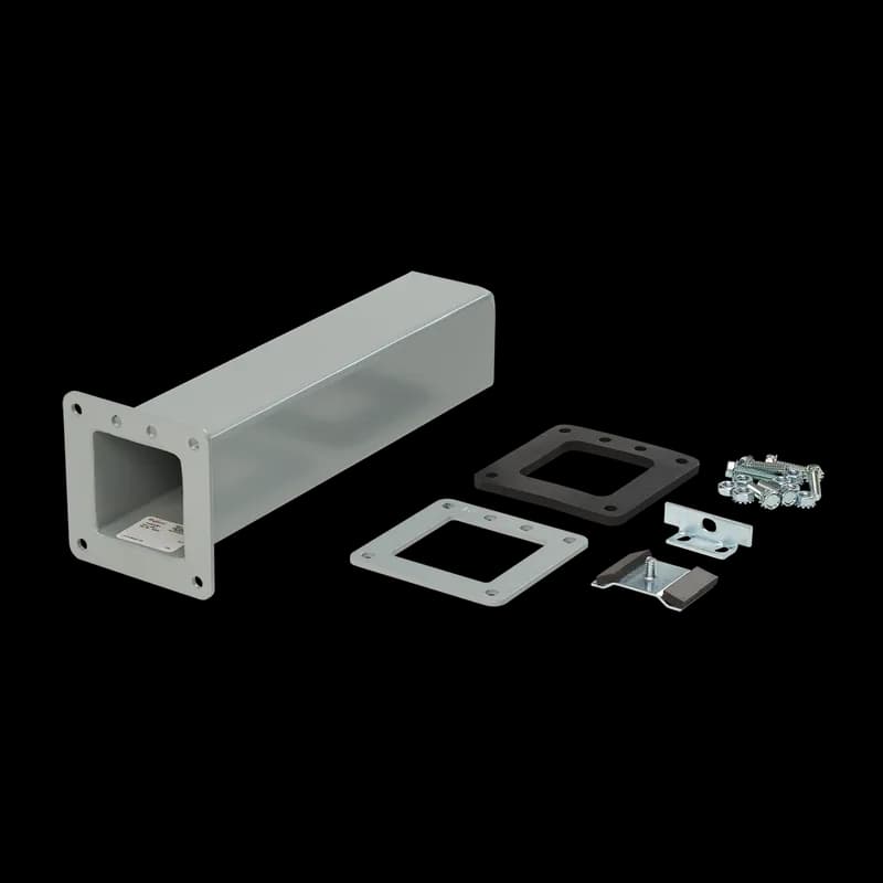Cutoff Fitting Non-Lay-in, 4.00x4.00, Gray, Steel
