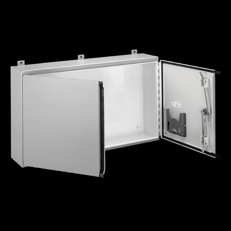 Continuous Hinge 2-Door with Handle Type 12, 36.00x60.00x12.00, Gray, Steel