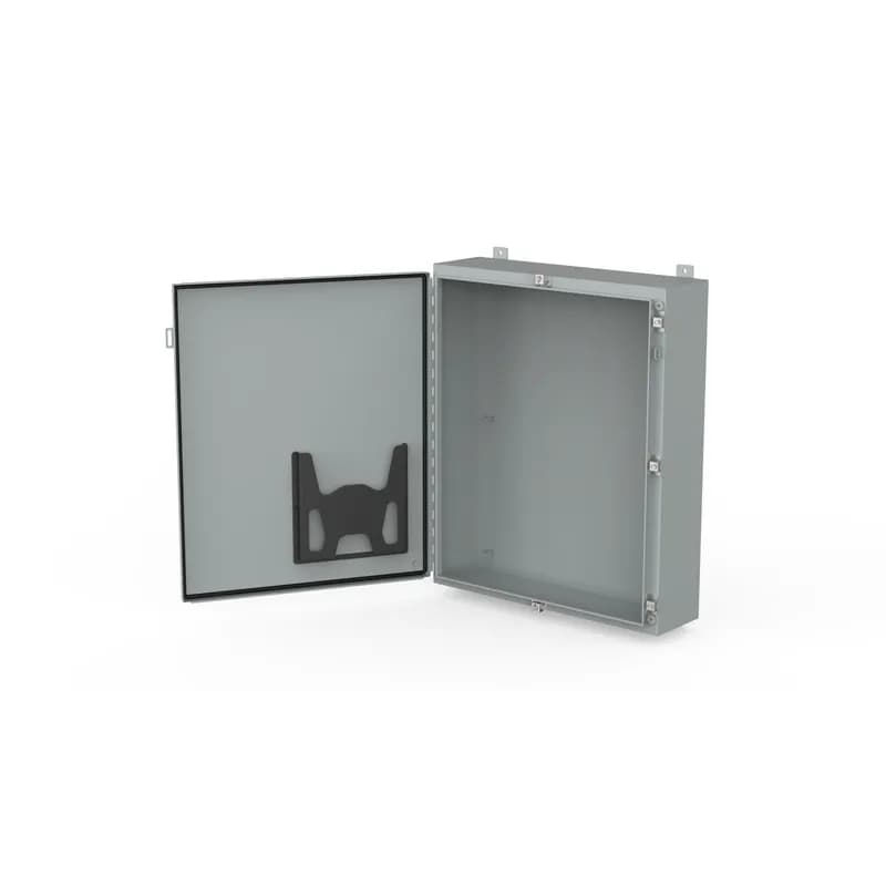 nVent A202006LP - Continuous Hinge Enclosure with Clamps LP Type 4, 20x20x6, Gray, Mild Steel
