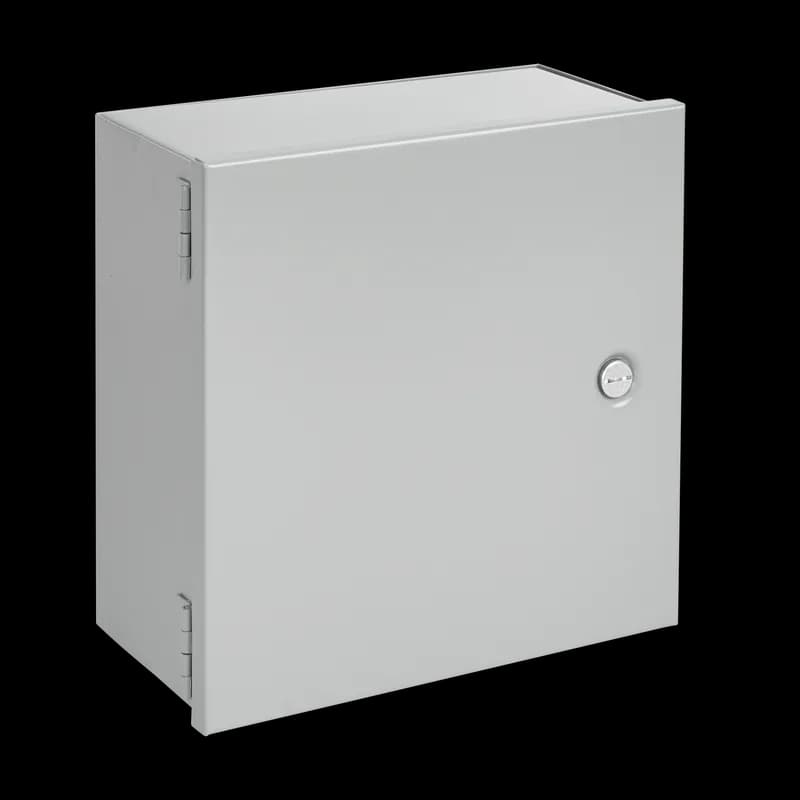 Small Hinge-Cover Enclosure Type 1, 6.00x6.00x4.00, Gray, Steel