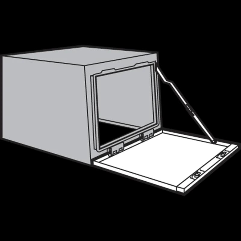 nVent PDW58F - Window Door For ProLine Sloped Front, fits 507/682x800mm, Lt Gray, Steel