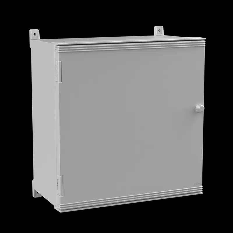 Ultrx Enclosure Solid Door Type 4X, 600x600x300mm, Lt Gray, Fiberglass