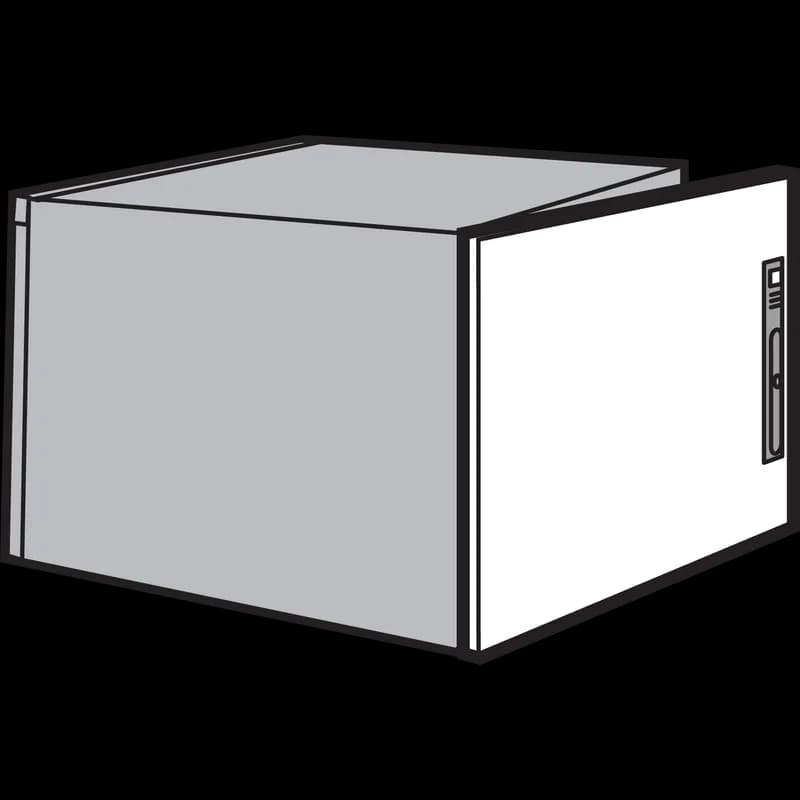Doors for Rear ProLine Sloped Tops, fits 707x800mm, Lt Gray, Steel