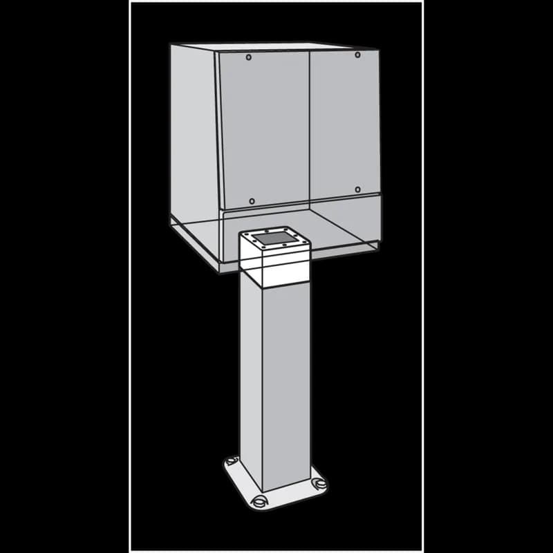Pedestal Extension, 6.00x8.00x8.00, Gray, Steel