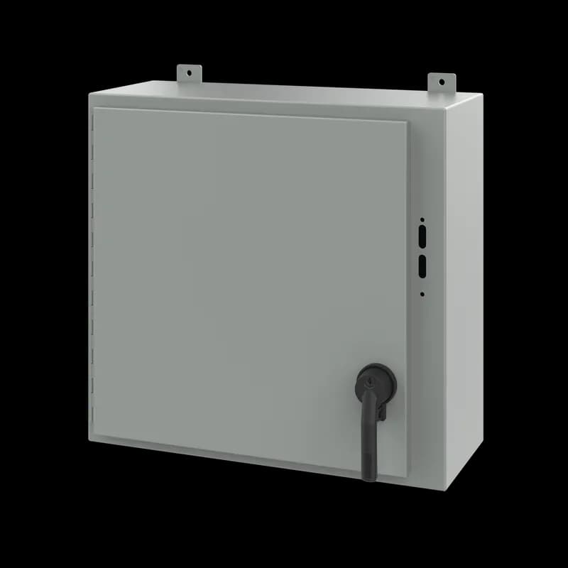 Disconnect Enclosure with Handle Type 12, 24.00x25.38x10.00, Gray, Steel