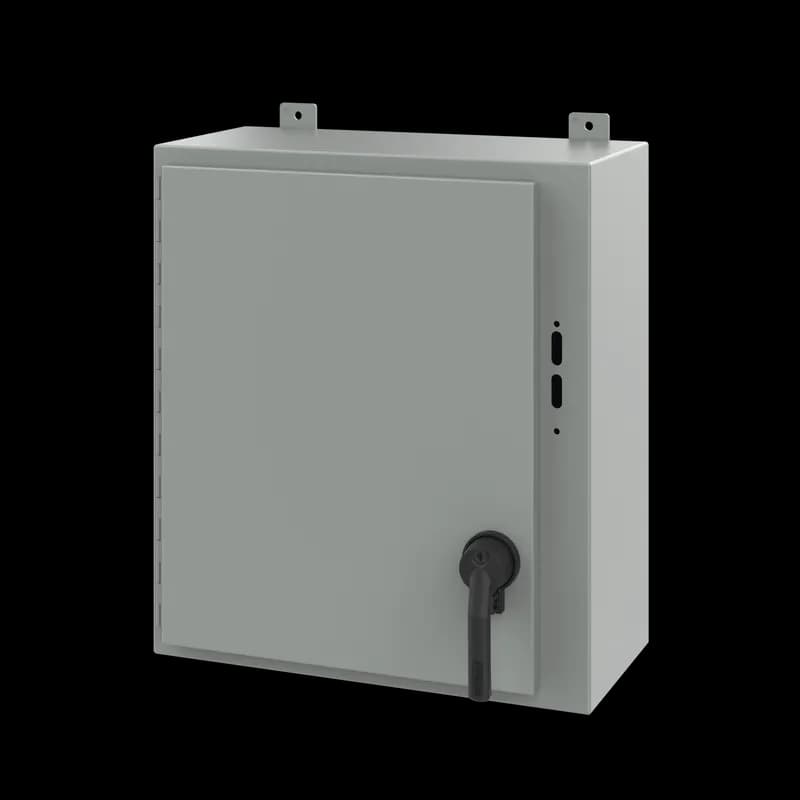 Disconnect Enclosure with Handle Type 12, 24.00x21.38x10.00, Gray, Steel