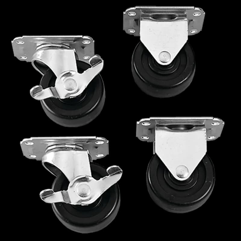 nVent AC4M6SV - Caster Kit Swivel, 3.00 Diameter x 3.72 Height, Plated, Steel
