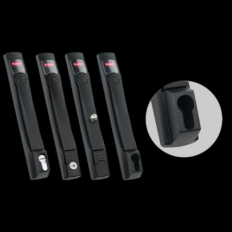 ProLine Flush Swing Handle DIN Profile, 10.67x1.50x1.57, Black, Steel