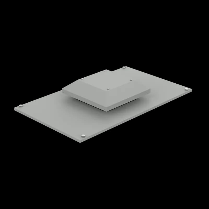 ProLine V/D Server Cabinet Exhaust Vent/Fan, fits 600x1000mm, Gray, Steel