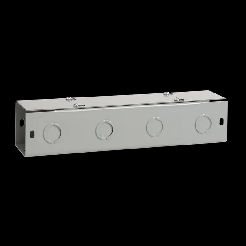 Straight Section Lay-in Flat-Cover Type 1 with KOs, 8x8x12, Gray, Steel