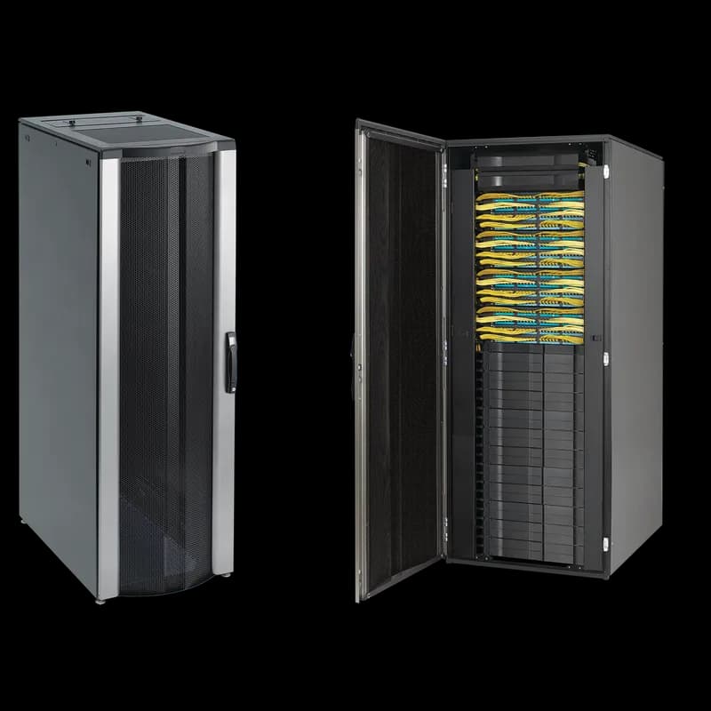 ProLine ConnecTek Patch Cabinet with Sides, 2000x700x1200mm, Black, Steel